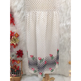 Đầm 2 Dây Cài Nút  Bông Chân 2 hand - Size S