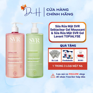 Sữa rửa mặt svr sebiaclear gel moussant cho da dầu mụn 55ml - 200ml - 400ml