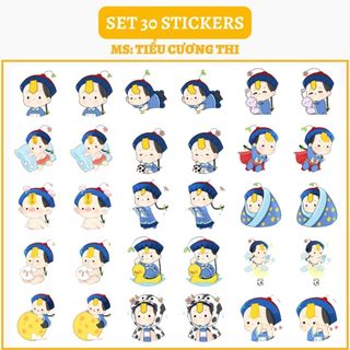 🔥SET 30 HÌNH DÁN STICKERS - TIỂU CƯƠNG THI 🔥