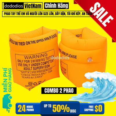 Phao Tay Tập Bơi Size Lớn, Dày Sử Dụng Lâu Bền – 2 Chiếc Phao Tay Cho Cả Người Lớn Và Trẻ Em - Chính Hãng Dododios