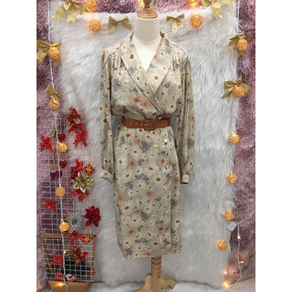 Đầm Hoa Vintage 2 hand hiệu SALON DE VOGUE HANKYU-Size L