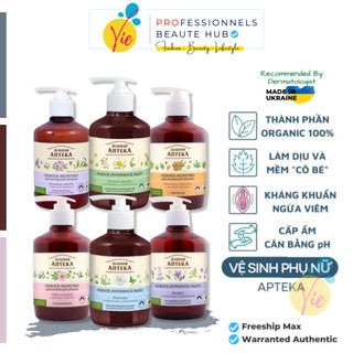 Dung Dịch Vệ Sinh phụ nữ  Apteka Thảo Mộc Lành Tính Giúp Làm Sạch Nhẹ Dịu Gel Green Pharmacy 370ml