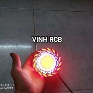 đèn pha led bi cầu rồng mắt quỷ viền đỏ siêu sáng gắn mọi loại xe cực đẹp hàng loại 1