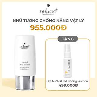 Kem chống nắng vật lý Sakura Physical Daily Defense SPF 50+ PA (60g)