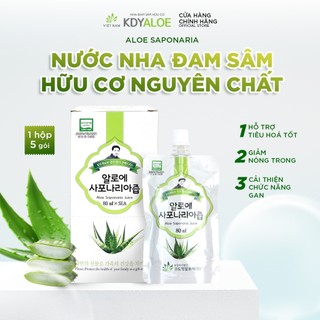 NƯỚC NHA ĐAM SÂM NGUYÊN CHẤT KDY ALOE HỖ TRỢ TIÊU HÓA  Hộp 5 gói