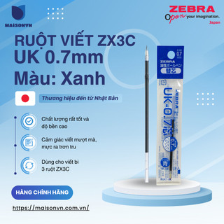 Ruột viết UK 0.7mm - Zebra Nhật Bản [Chính hãng]