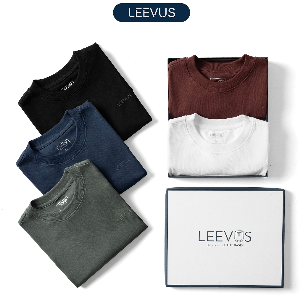 [TẶNG HỘP CHO ĐƠN TỪ 499K] Áo thun nam cổ tròn basic cotton Premium COREZ trẻ trung, lịch lãm LEEVUS