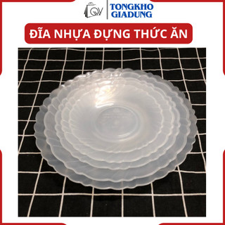 Đĩa nhựa trong Việt Nhật trong suốt đựng hoa quả bánh kẹo, Đĩa nhựa việt nhật xoắn trong suốt đẹp