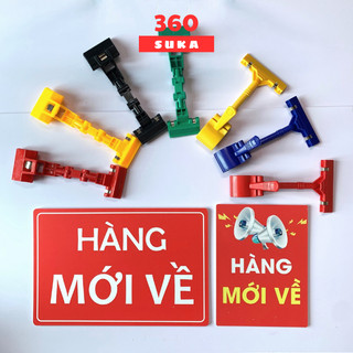 Bảng Sale Hàng mới về, Kẹp giảm giá xoạy 360 độ không thể thiếu tại các cửa hàng Suka 360