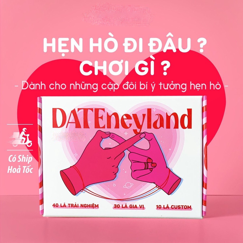 Bộ bài cặp đôi DATEneyland, boardgame cho couple hẹn hò, đi date 80 lá