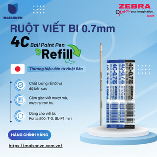 Ruột viết 4C 0.7mm - Zebra Nhật Bản [Chính hãng]