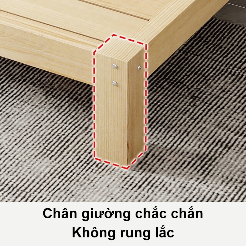 ALVIN Giường gỗ tự nhiên hiện đại, đơn giản cho gia đình, giường đôi 1.8m dày dặn, phù hợp cho phòng ngủ chính | BigBuy360 - bigbuy360.vn