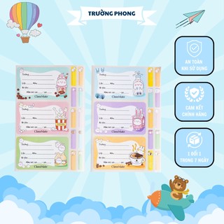Nhãn vở có keo dán sẵn classmate rabbit 15 cái/túi cl-nt230