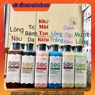 Sữa tắm SOS cho chó mèo chai 530ml đủ màu