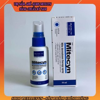 Alkin Mitecyn - Thuốc xịt trị viêm da, nấm, ghẻ cho chó mèo
