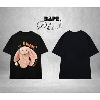 ÁO THUN BUNNY CAM ĐÁNG YÊU FORM RỘNG NAM NỮ UNISEX VẢI COTTON CAO CẤP DÀY DẶN 280GSM - BAPE PHẾCH