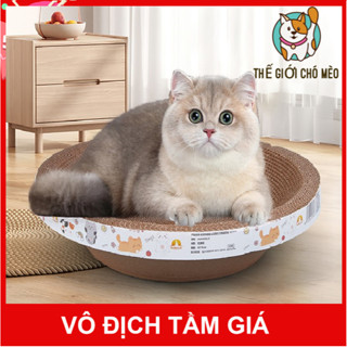 [HỎA TỐC ] Ổ NẰM CHO MÈO KẾT HỢP BÀN CÀO MÓNG MÈO SIZE LỚN 40CM TẶNG KÈM CỎ BẠC HÀ CATNIP