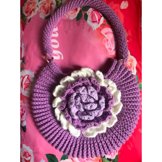 TÚI CẦM TAY HOA SEN ĐÁ HANDMADE