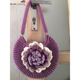 TÚI CẦM TAY HOA SEN ĐÁ HANDMADE