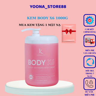 Body X6 LinhKol size to-Chính hãng kem dưỡng trắng chuyên sâu,dưỡng ẩm,chống nắng hiệu quả cho chị em trọng lượng 1000g]