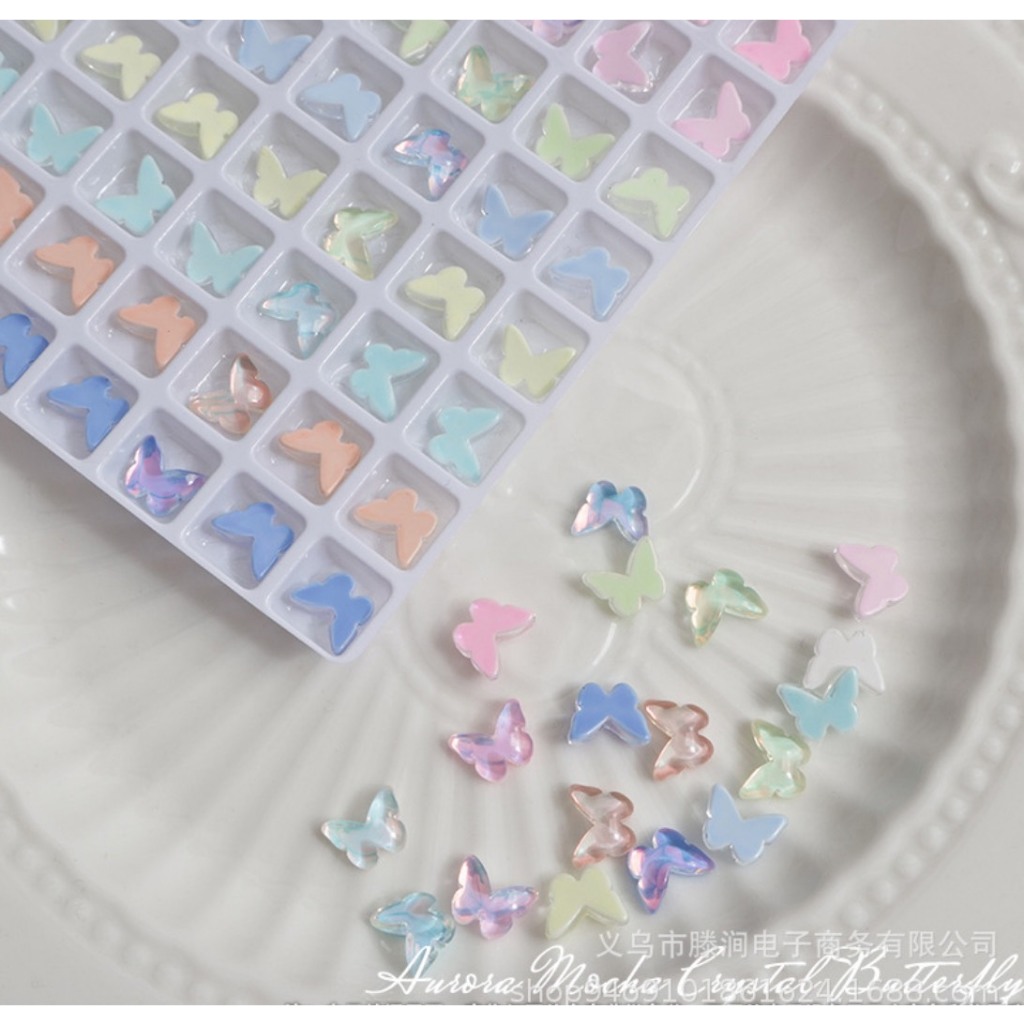 Charm bướm hologram gắn móng lẻ 1 chiếc
