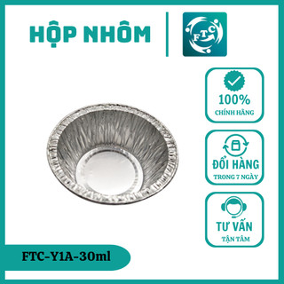 Set 50 chén nhôm Ftc chén giấy bạc 30ml nướng hàu, nướng bánh, làm thạch siêu tiện dụng Y1A