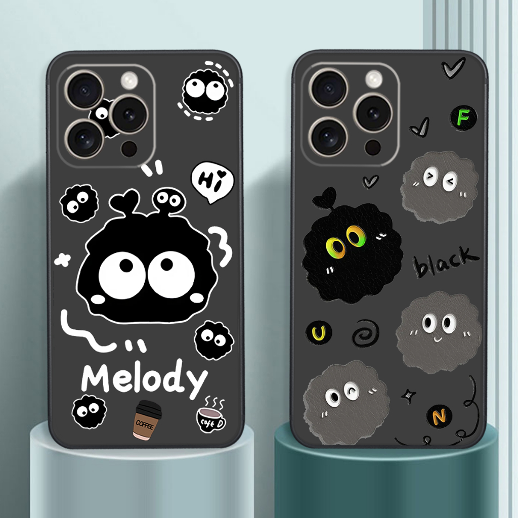 Ốp lưng Iphone 15 / Iphone 15 Pro / Iphone 15 Pro/ Iphone 15 Pro Max hoạt hình BLACK COAL cute hot t