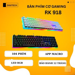 Bàn phím cơ, bàn phím có dây gaming Royal Kludge RK918 RGB LED RGB KÈM KÊ TAY chính hãng, bảo hành 12 tháng