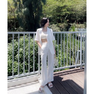 ZIEL Quần suông dáng dài cạp cúc cài | Nut Pants