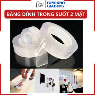 Băng dính 2 mặt trong suốt đa năng dán tường chắc chắn (Loại 3M)