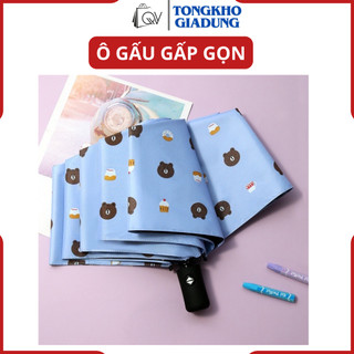 Ô gấu gấp gọn, dù gấp gọn 2 lớp chống tia UV