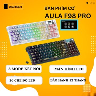 Bàn Phím Cơ Không Dây, phím gaming Aula F98 PRO 3-mode Hotswap Led RGB- bảo hành 12 tháng