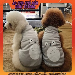 Áo cho chó mèo màu xám hình totoro ngộ nghĩnh