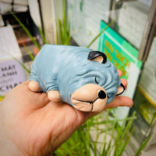 [CÓ SHIP TỈNH] Chậu Chó Bull Nằm Ngủ