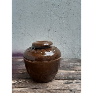 Set 3 Âu đựng mỡ bằng sành, liễn đựng mỡ, hũ đựng mỡ, âu mỡ sành