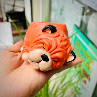 [CÓ SHIP TỈNH] Chậu Chó Bull Nằm Ngủ