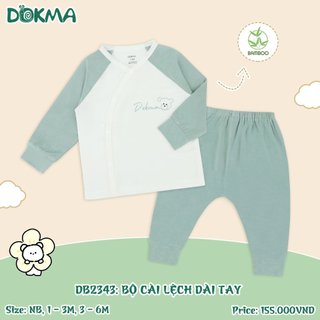Bộ sơ sinh cài chéo Dokma DB2339 size NB_6M