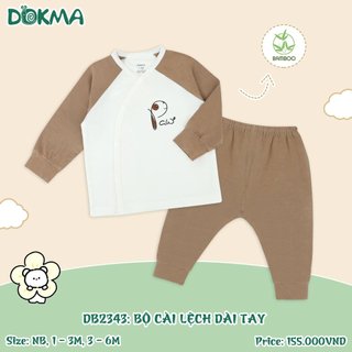 Bộ sơ sinh cài chéo Dokma DB2339 size NB_6M