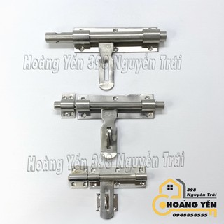 Chốt ngang cài cửa bằng Inox đặc 304, chốt cửa cổng, chốt ngang LILANO không han gỉ kết hợp móc treo, khoá cầu ngang