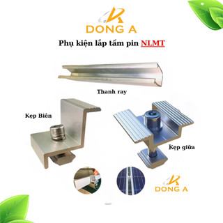 Thanh Rail nhôm, kẹp biên, kẹp giữa, thanh ray nhôm dài 20cm ,30cm lắp tấm pin năng lượng mặt trời