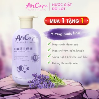 Nước giặt đồ lót Ancare 300ml, bổ sung Nano bạc tăng khả năng làm sạch, diệt khuẩn chuyên sâu, khử trùng đồ chip