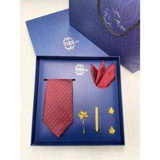 47+ Mẫu quà tặng caravat 5 món bản 7 - 8 cm họa tiết tinh tế, lịch thiệp - Cà vạt tặng thầy giáo, người yêu