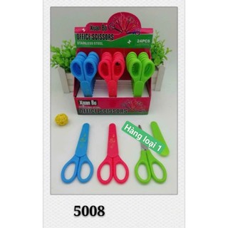 Sỉ hộp 24 cây kéo cắt giấy thủ công có nắp đậy xuân bo loại tốt