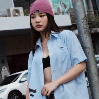 Breezyy caphesang blue áo sơ mi