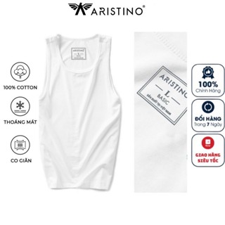 Áo ba lỗ nam ARISTINO AC21 100% cotton bề mặt vải mềm, mịn, mỏng, mát,không nhăn, không bai