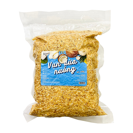 Vụn dừa nướng Bến Tre 500gr - HSD 21.12.2024