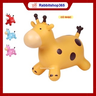 Thú nhún cho bé có nhạc hình bò sữa loại 1 dày to [TN-BOSUA]