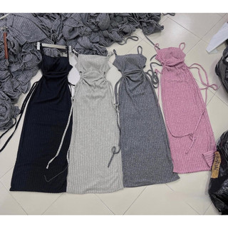 Đầm 2 Dây Cúp Ngực Sang Trọng - Dáng Dài, Chất Thun Len Đũa, Khoét Rút Eo Tinh Tế, Đầm Body Đẳng Cấp