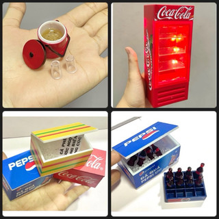Mô hình tủ lạnh, thùng đá, đồ gia dụng 1/12