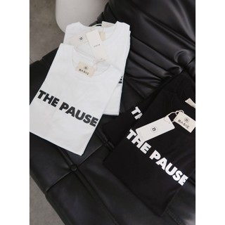 Áo thun tay ngắn chữ THE PAUSE TEE BASIC